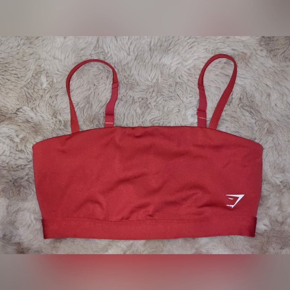 Like New Small Gymshark Training Bandaeu Sports Bra with Shark Logo